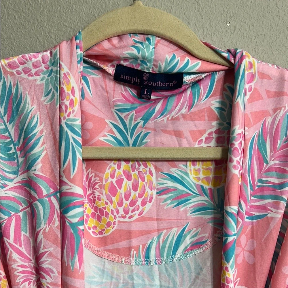 Simply Southern Floral Pink Women's Robe and Nightgown Set NWT Large - Picture 11 of 12